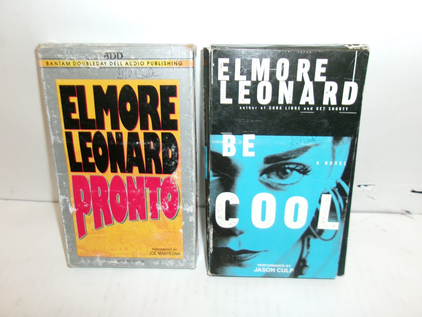 Two Elmore Leonard Books on Cassette » Be Cool» & » Pronto » ~ Ships Boxed