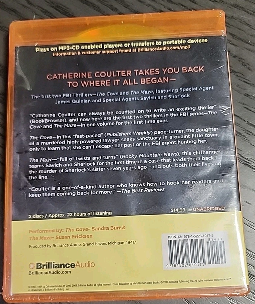 Best Seller Catherine Coulter The Beginning MP3 Audiobook NEW Romance Suspence