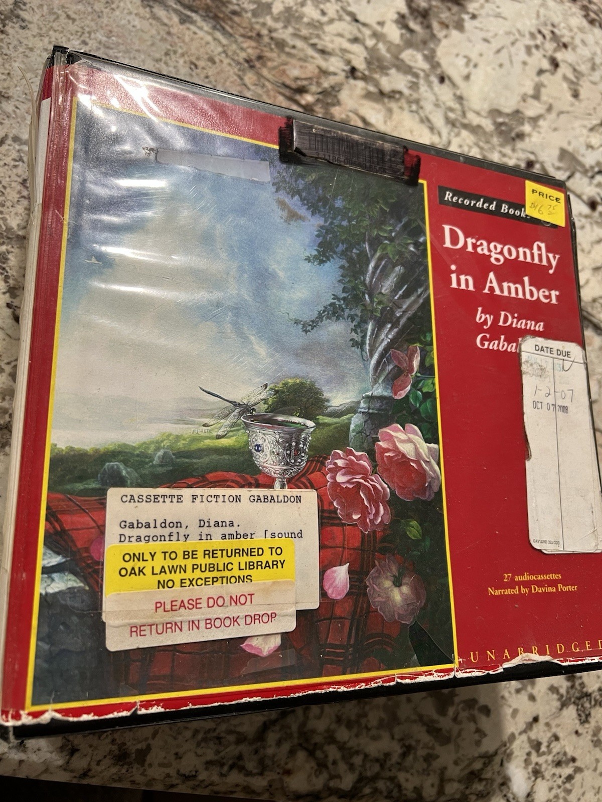 Diana Gabaldon DRAGONFLY IN AMBER Unabridged 27 Cassettes Recorded Audiobook