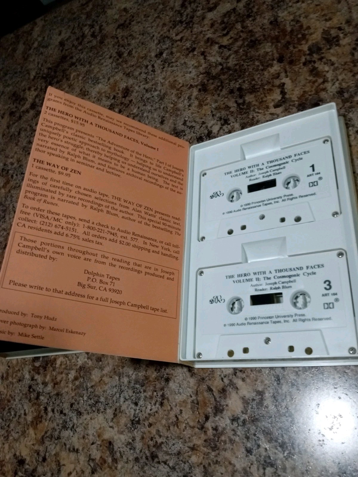 Joseph Campbell The Hero With A Thousand Faces Volume 1 & 2 Audio Cassette