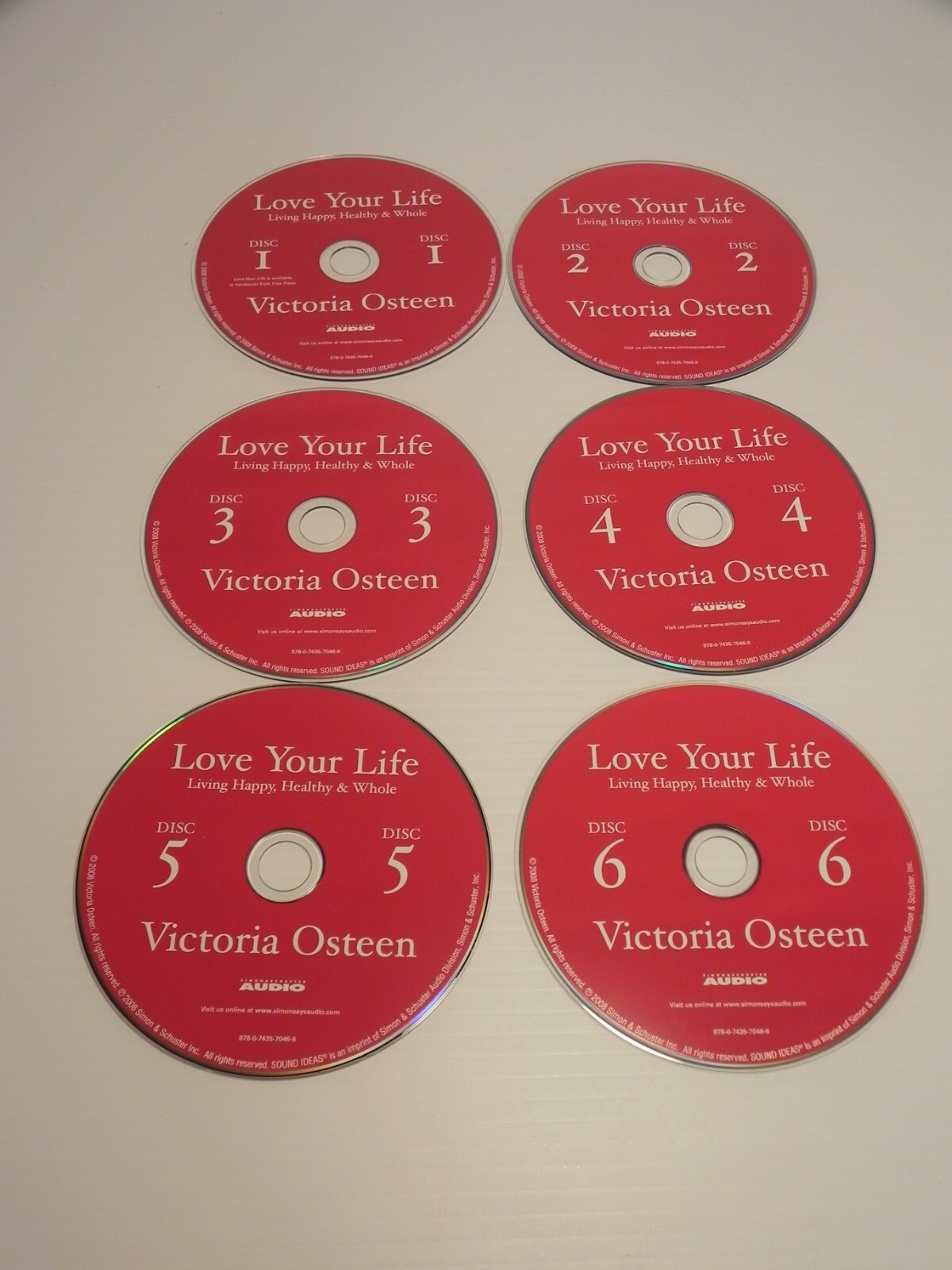 Victoria Osteen Love Your Life Living Happy Healthy & Whole — Set of 6 Audio CDs