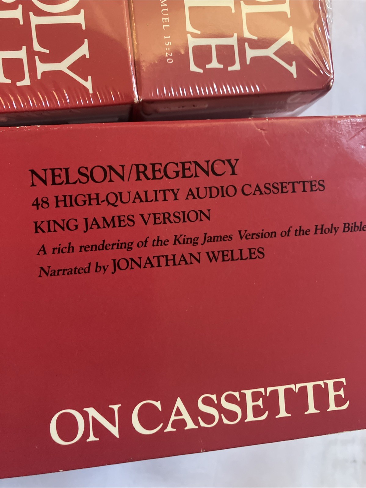 Holy Bible King James Version On Cassette Nelson/Regency 48 Cassettes Box Set