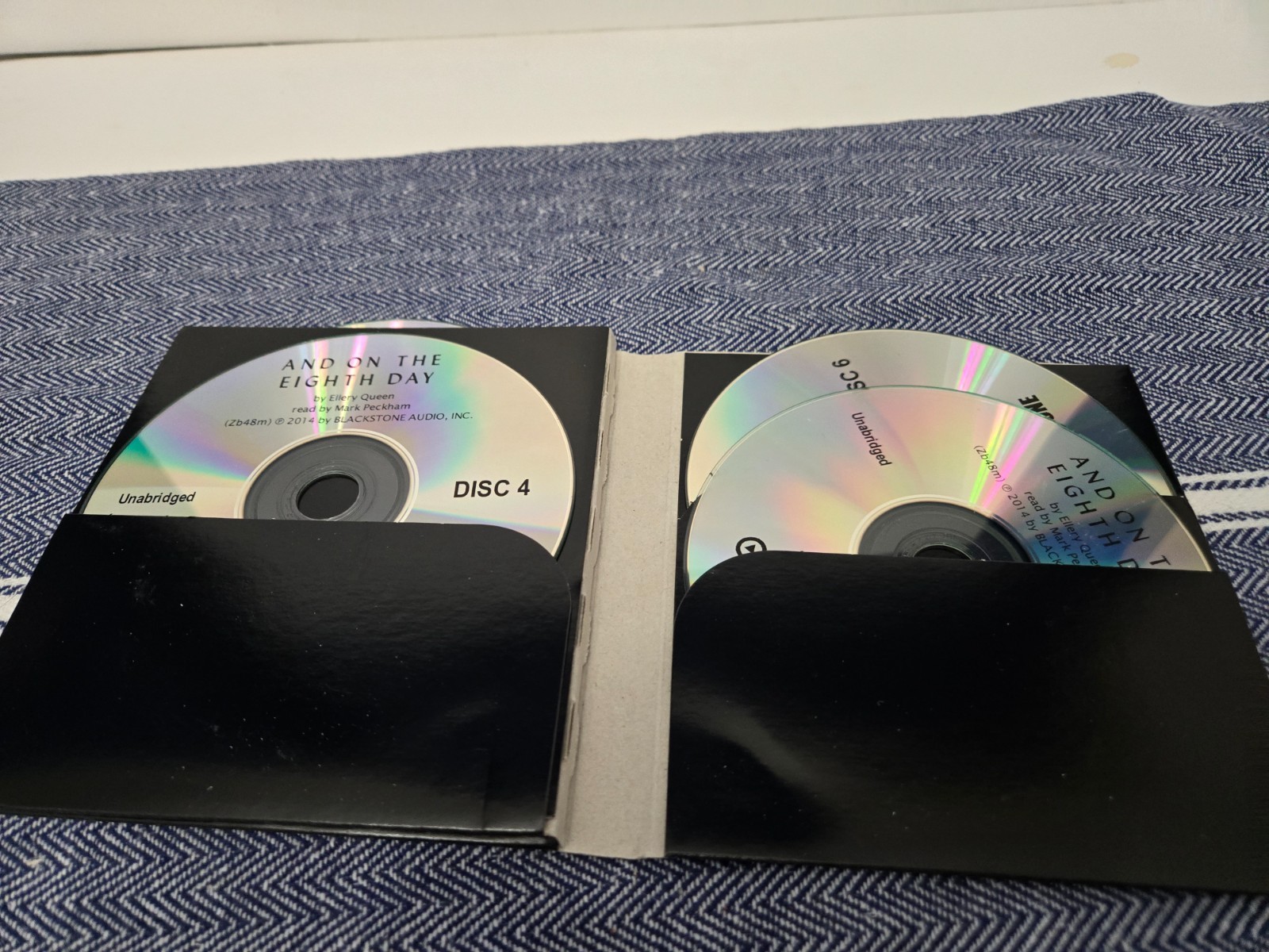 Lot of 3 Ellery Queen AUDIOBOOKS On 8th Day Scarlett Letters Door Between