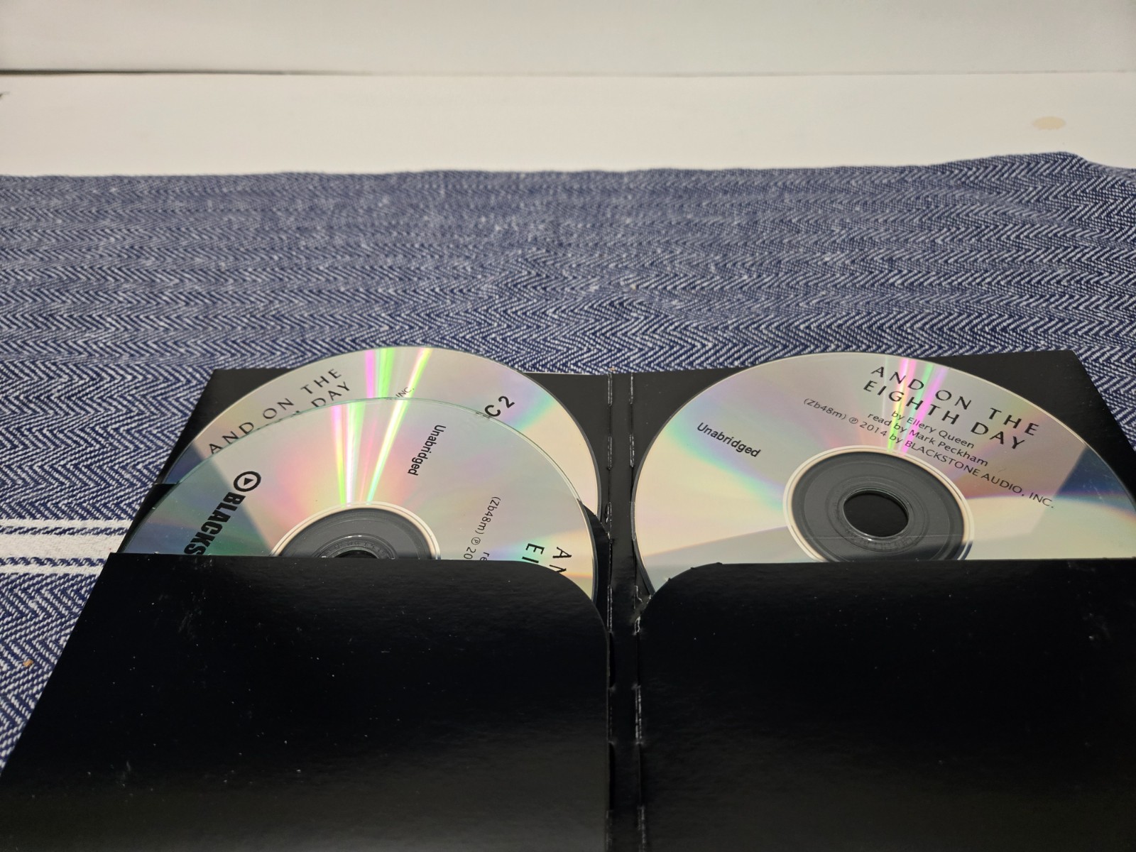 Lot of 3 Ellery Queen AUDIOBOOKS On 8th Day Scarlett Letters Door Between
