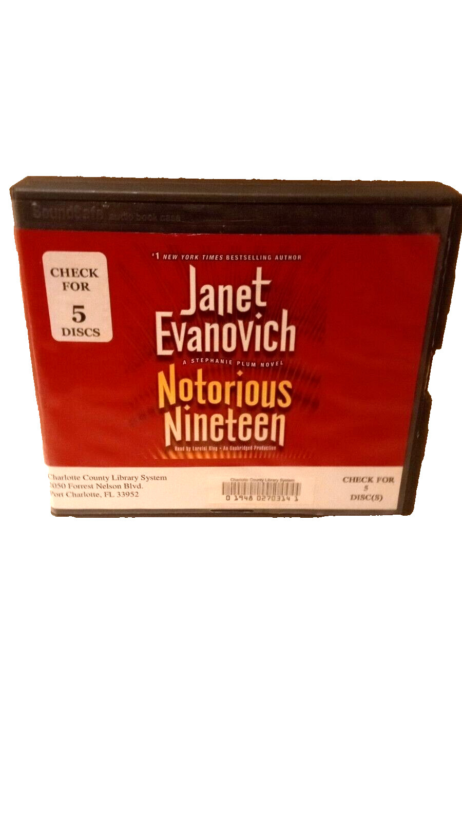 Notorious Nineteen (Audio book, cd) by Janet Evanovich,Stephanie Plum Novel, 5cd