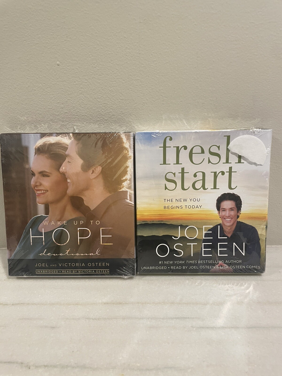 Joel Osteen; Fresh Start,Wake Up To Hope (Audiobooks) Lot of 2