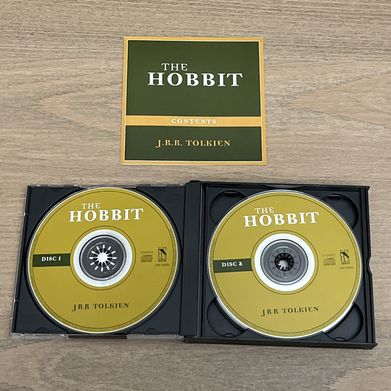 THE HOBBIT by J.R.R. TOLKIEN, 2001 Highbridge 4x Audio CDs 4 1/4 hours