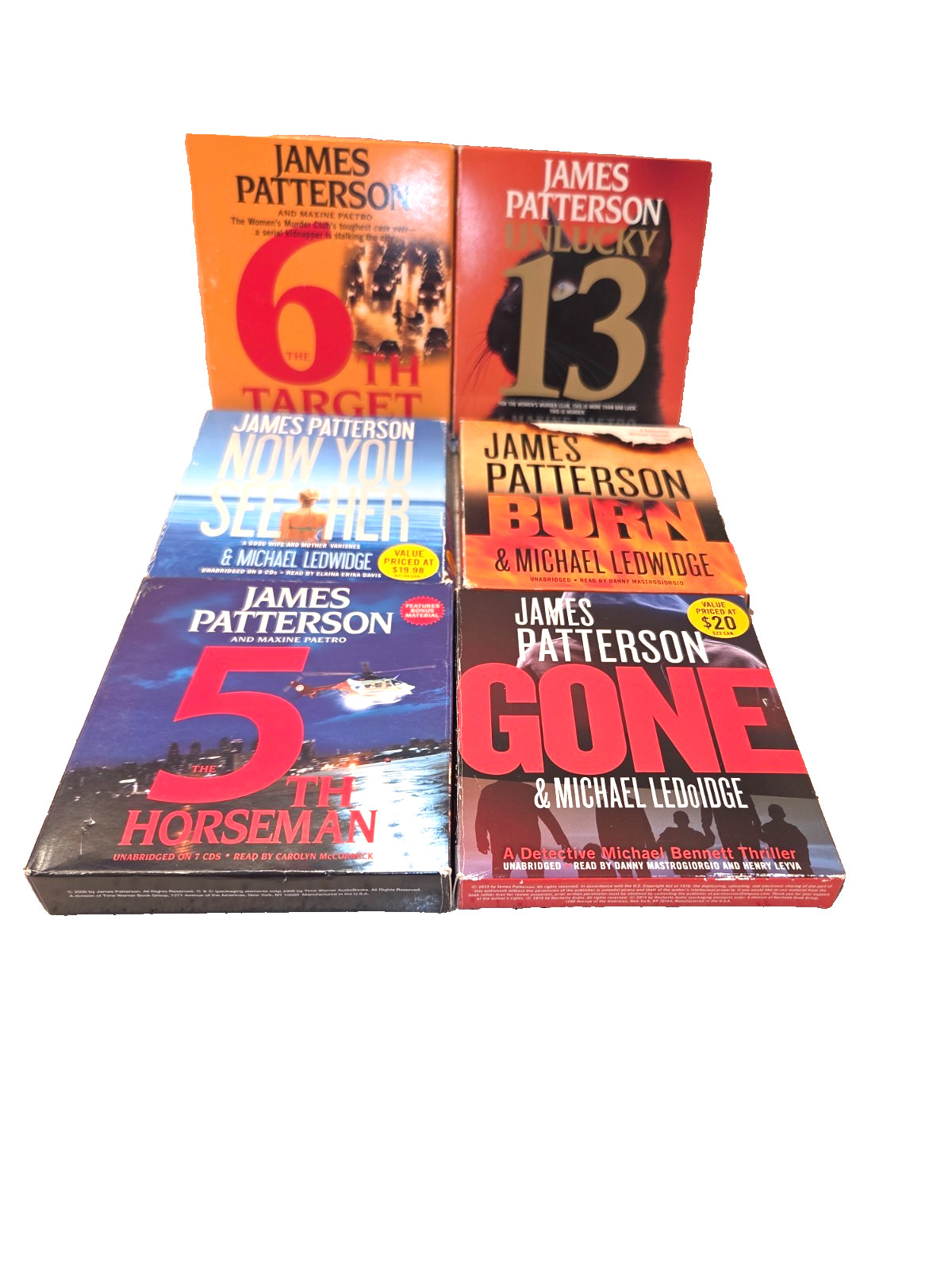 James Patterson Bundle (Audio CDs) 6 Different Audio books, see inside