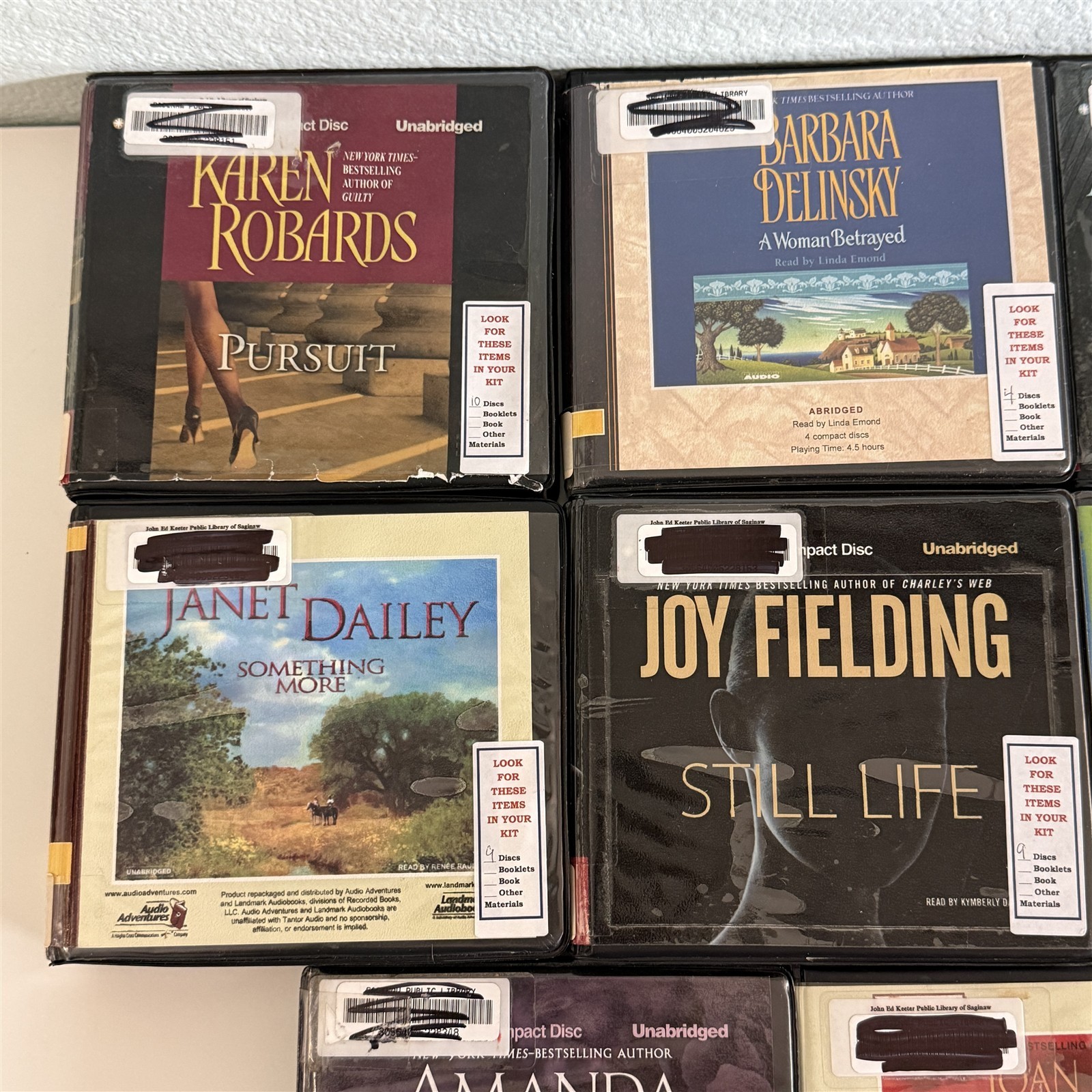 Lot Of 11 Assorted Romance Romantic Suspense Delinsky Quick Audiobooks On CD