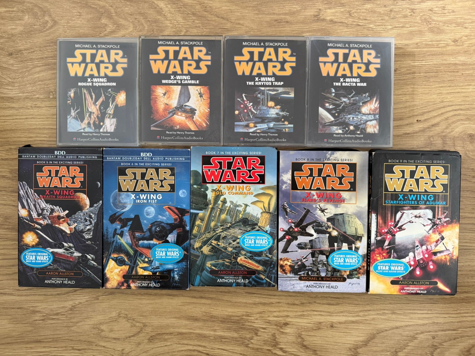 Star Wars — X-Wing Series Complete Audiobook Set — one tape missing
