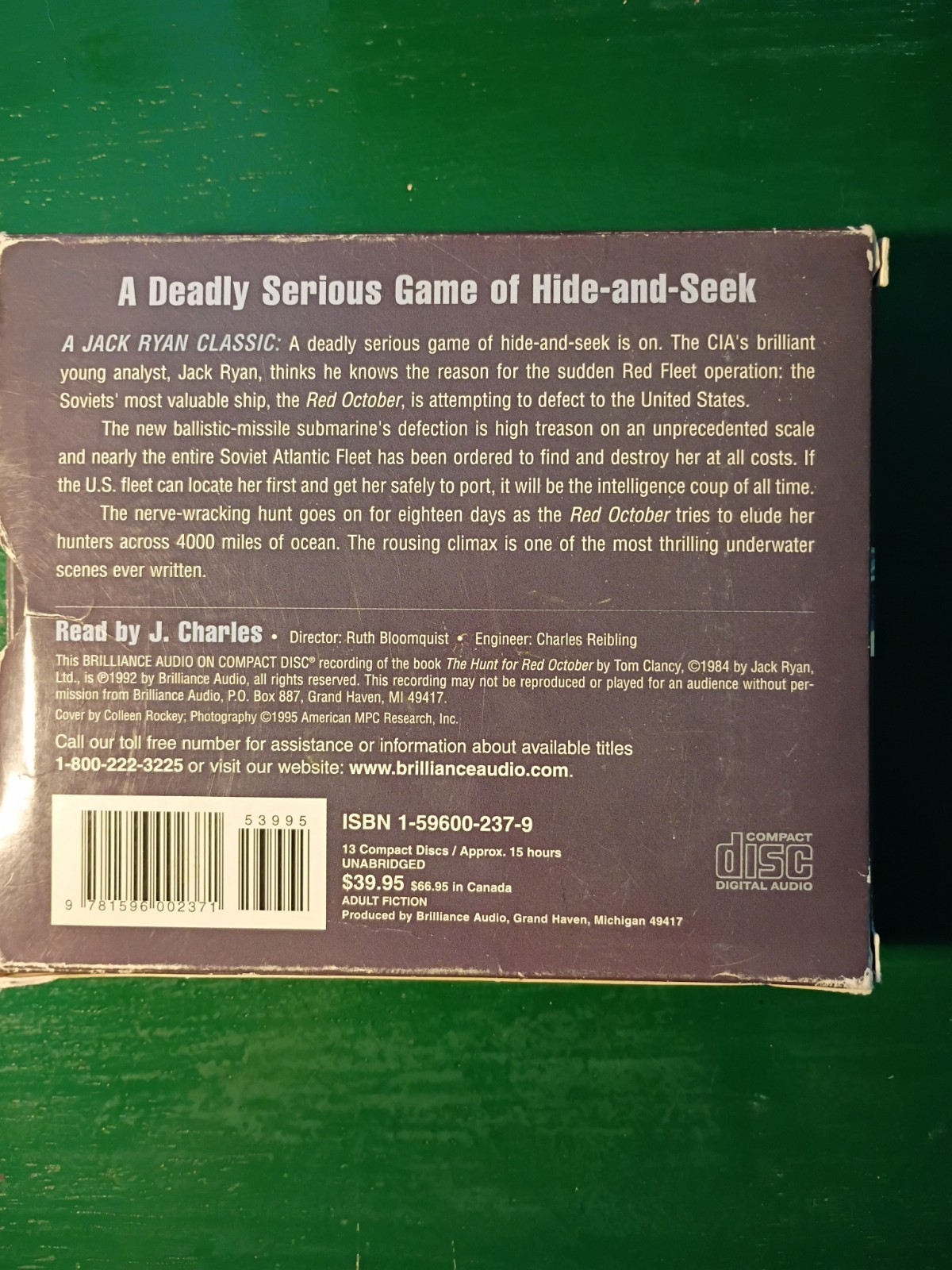 The Hunt for Red October by Tom Clancy Audiobook CD Unabridged 13 Compact Discs