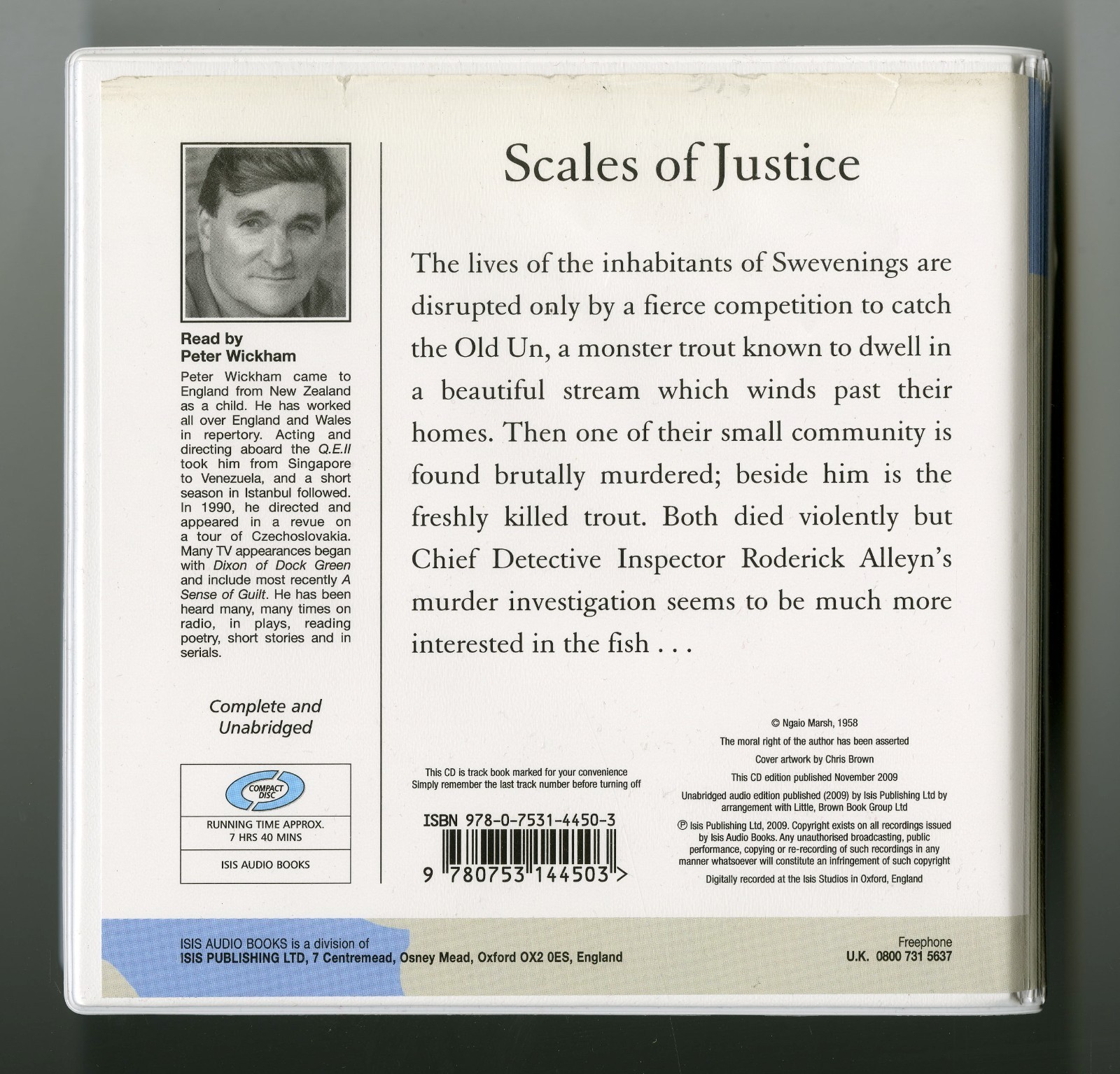 Scales of Justice — Ngaio Marsh — Unabridged Audiobook — ISIS — 7CDs