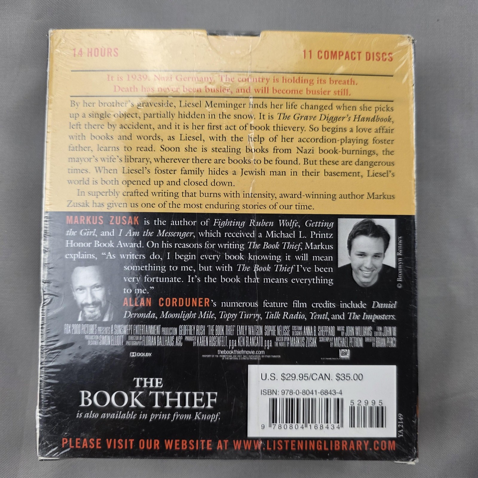 The Book Thief Markus Zusak ISTE Black Audio CD Unabridged WWII YA Novel Fiction
