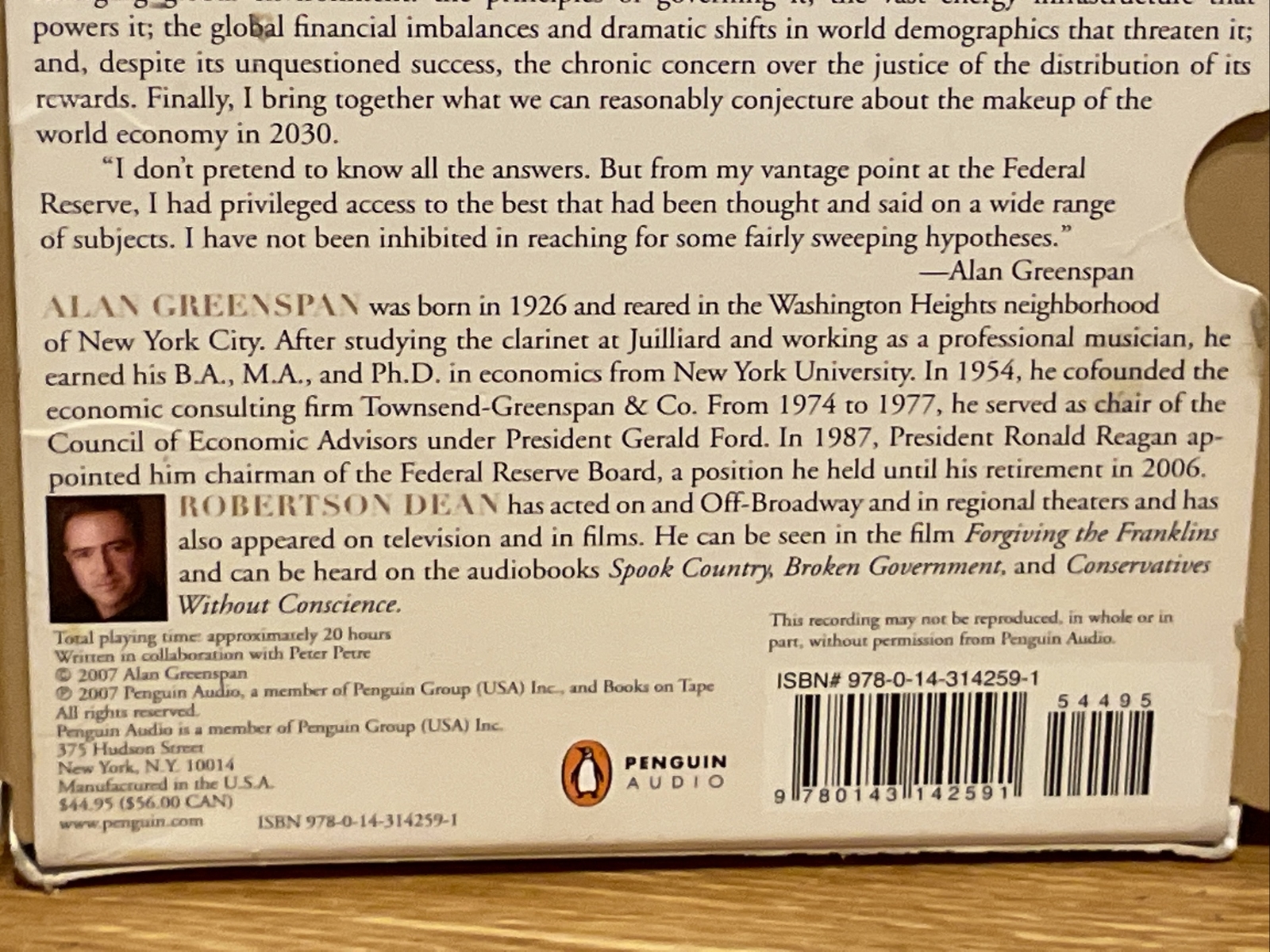 Alan Greenspan: The Age of Turbulence 16 CD Penguin AudioBook — Unabridged