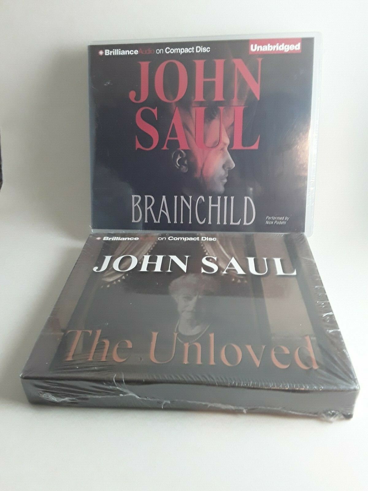 John Saul Audiobook Lot The Unloved & Brainchild 2003, 2012, 2 CD Sets☆Free Ship