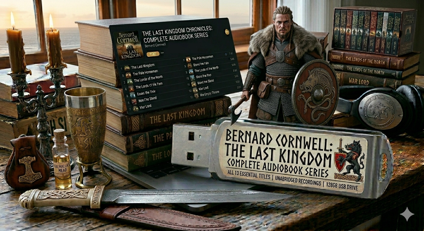 AUDIOBOOKS ~ THE LAST KINGDOM SAXON CHRONICLE BERNARD CORNWELL 14 BOOKS .MP3 USB
