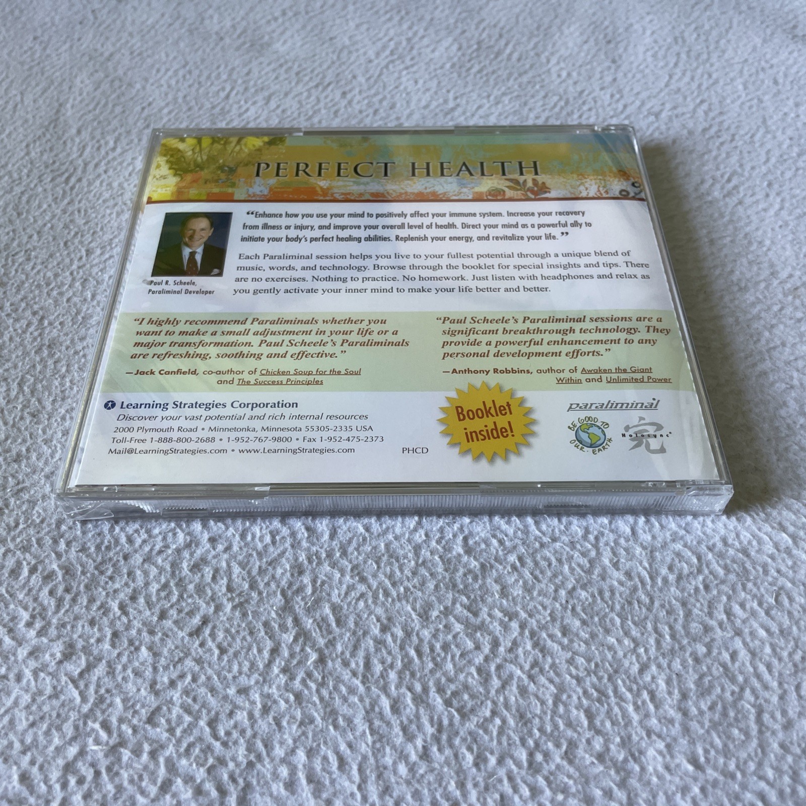 Paraliminal Perfect Health Audiobook by Paul R Scheele CD & Booklet New & Sealed