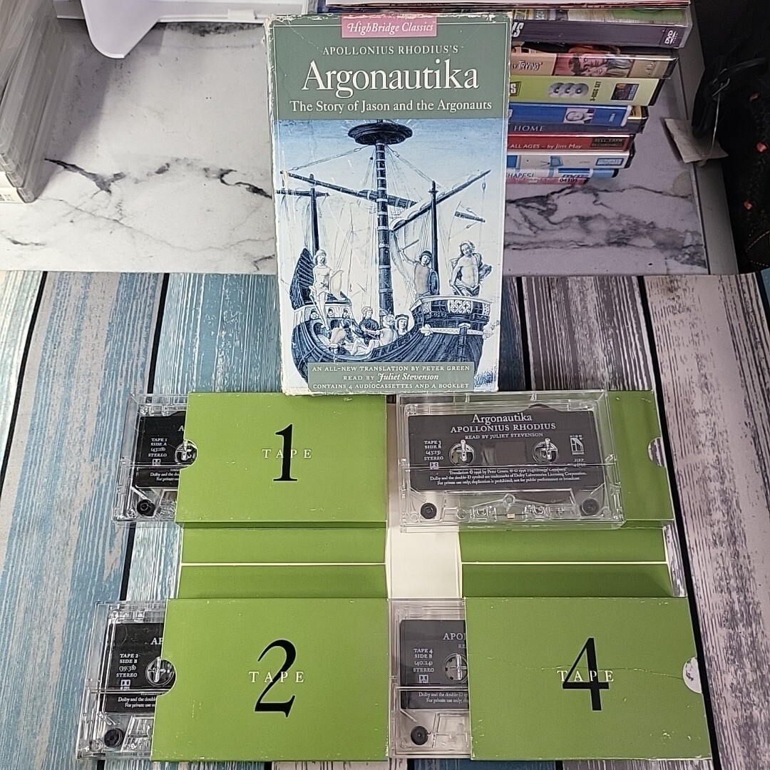 Argonautika by Rhodius Apollonius 4 Cassette Audiobook Set + Booklet 1996 GREAT!