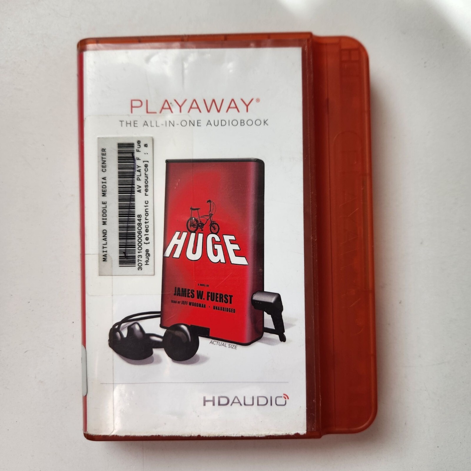 Huge by James W. Fuerst Playaway Audiobook, Former Library Copy