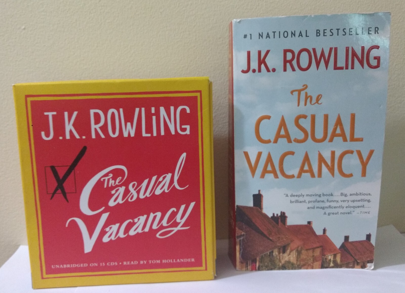 2 j.k. rowling the casual vacancy 13 cds audiobooks & book novel lot bestseller