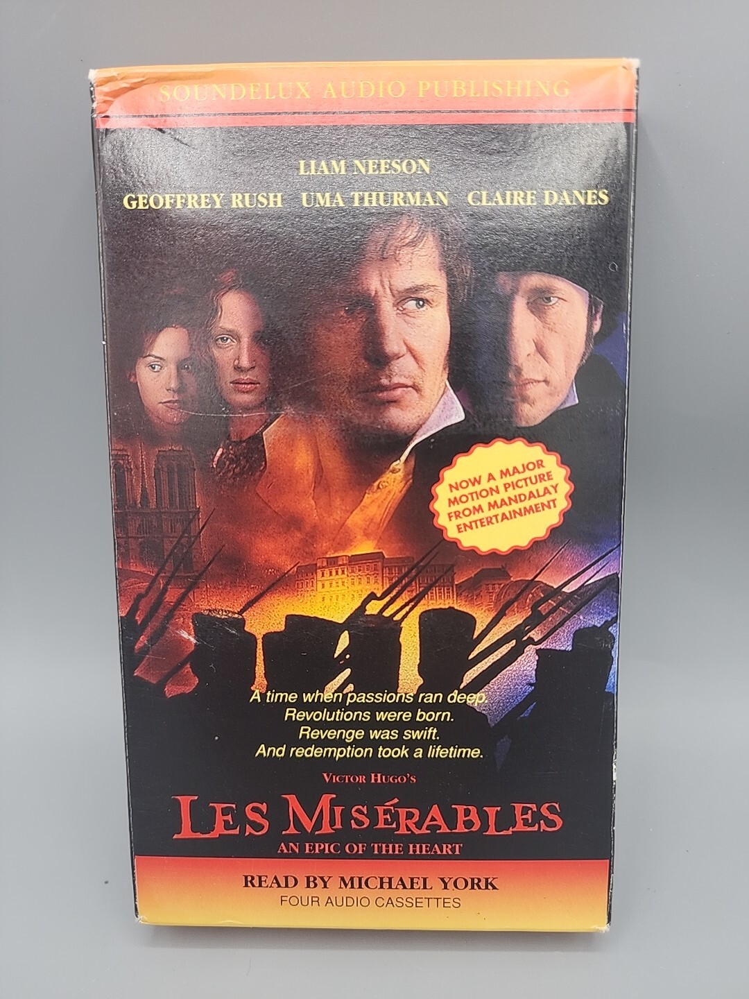 Les Miserables Victor Hugo, Liam Neeson Uma Thurman on Cassette 6 Hours Epic