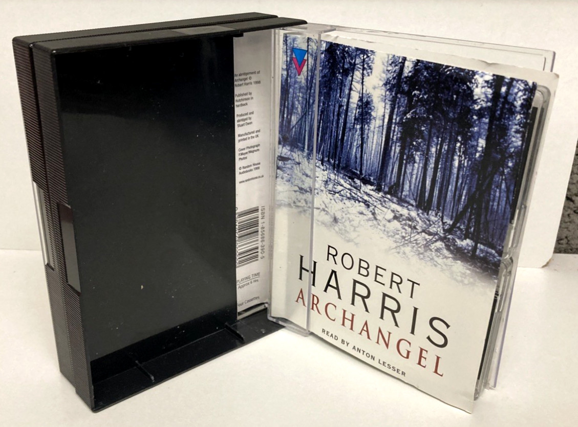 Vintage 1998 Robert Harris Archangel 4x Cassette Tape Audio Book By Random House