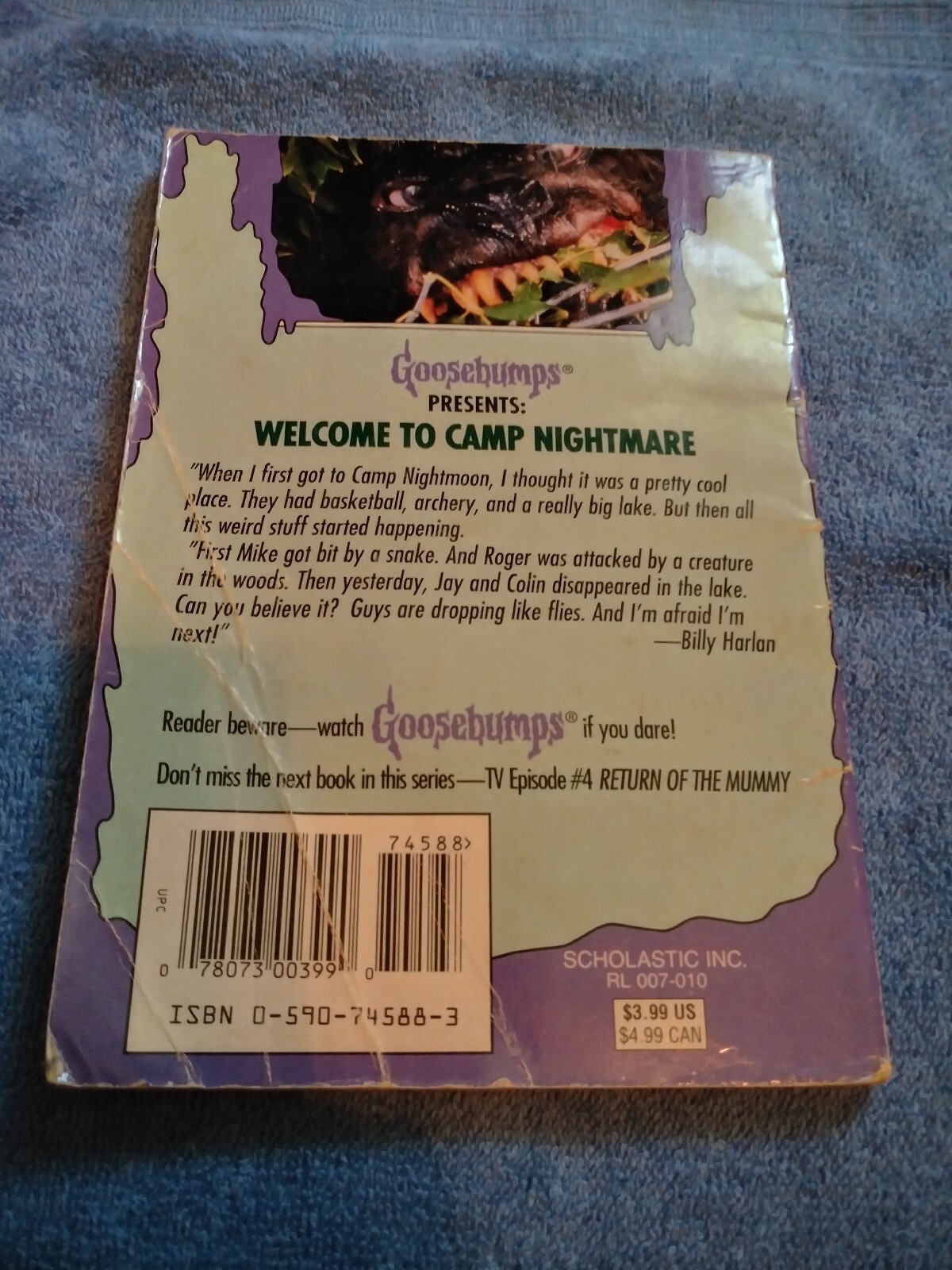 Goosebumps Presents TV Episode #3 – Welcome To Camp Nightmare by R. L. Stine 199