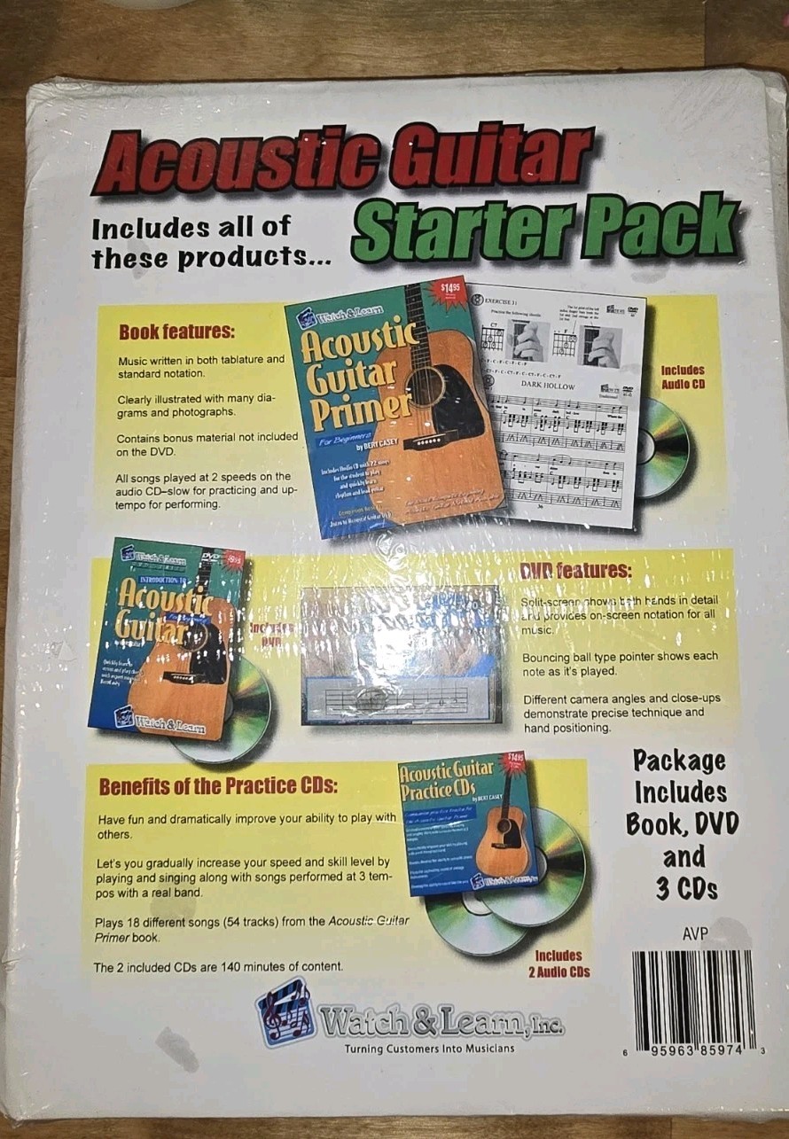 Acoustic Guitar Primer for Beginners (Book & CD-ROM And Dvd) — Paperback — New