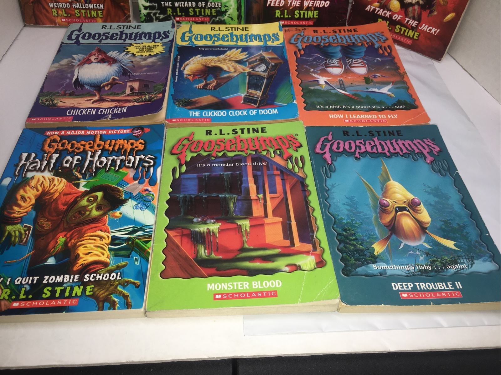 Goosebumps Books Lot of 10Vintage R.L. Stine HorrorLand Most Wanted & FE