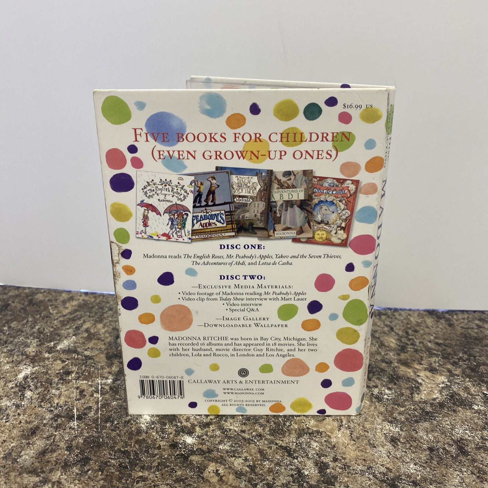 MADONNA Five Books For Children 2 DISC CD & DVD Audiobook 2005 Callaway