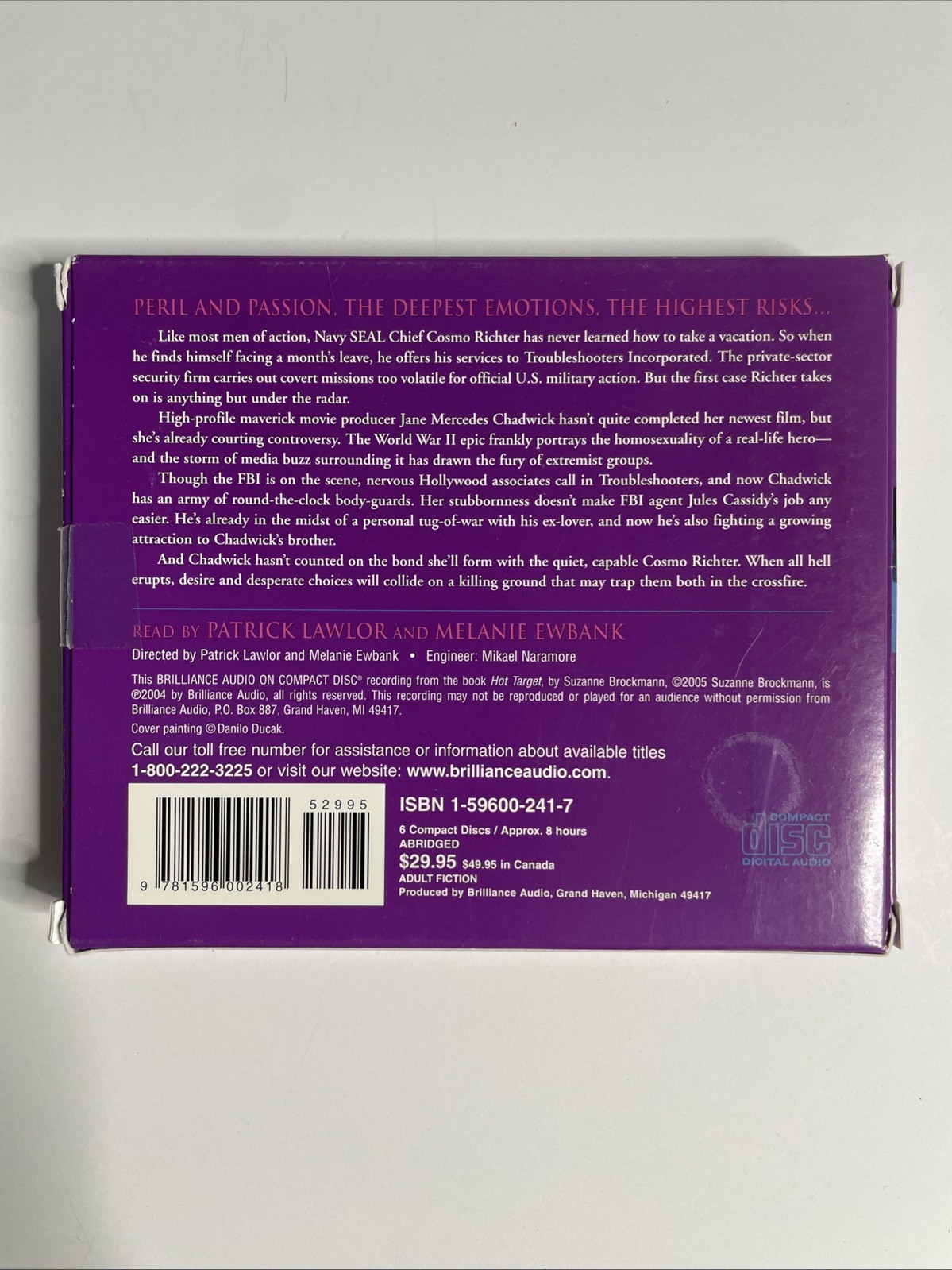 Hot Target by Suzanne Brockmann Abridged Audiobook CD