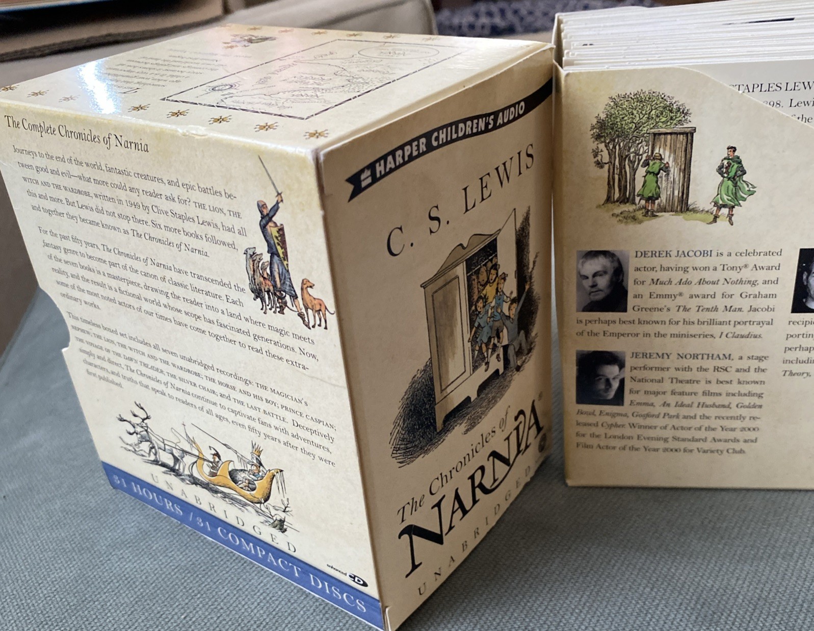 The Chronicles of Narnia 7 Unabridged Audio books CD Box Set 31 CDs CS Lewis CPT