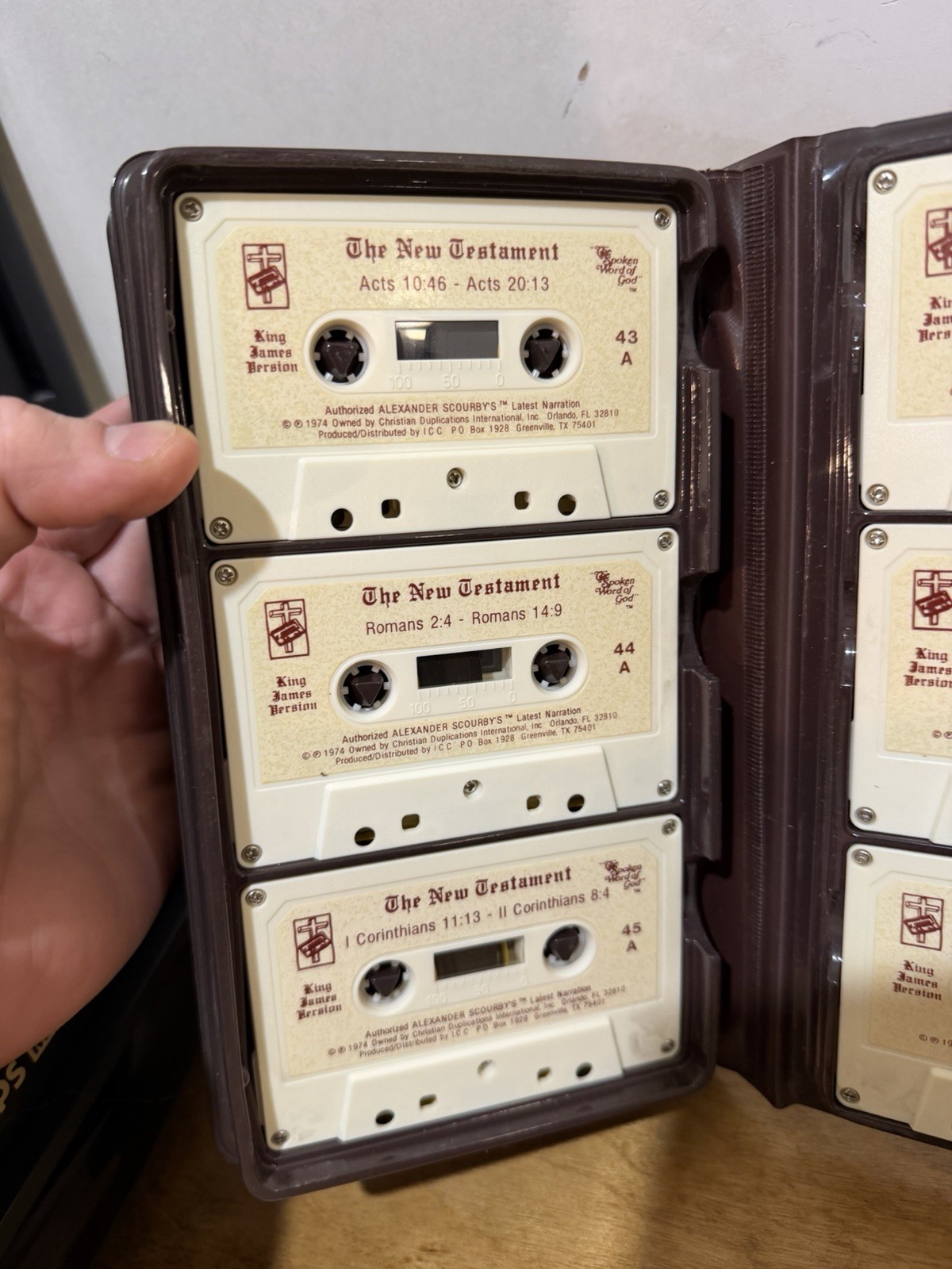 Alexander Scourby New Testament Bible 12 Cassette Set King James Version Gospel