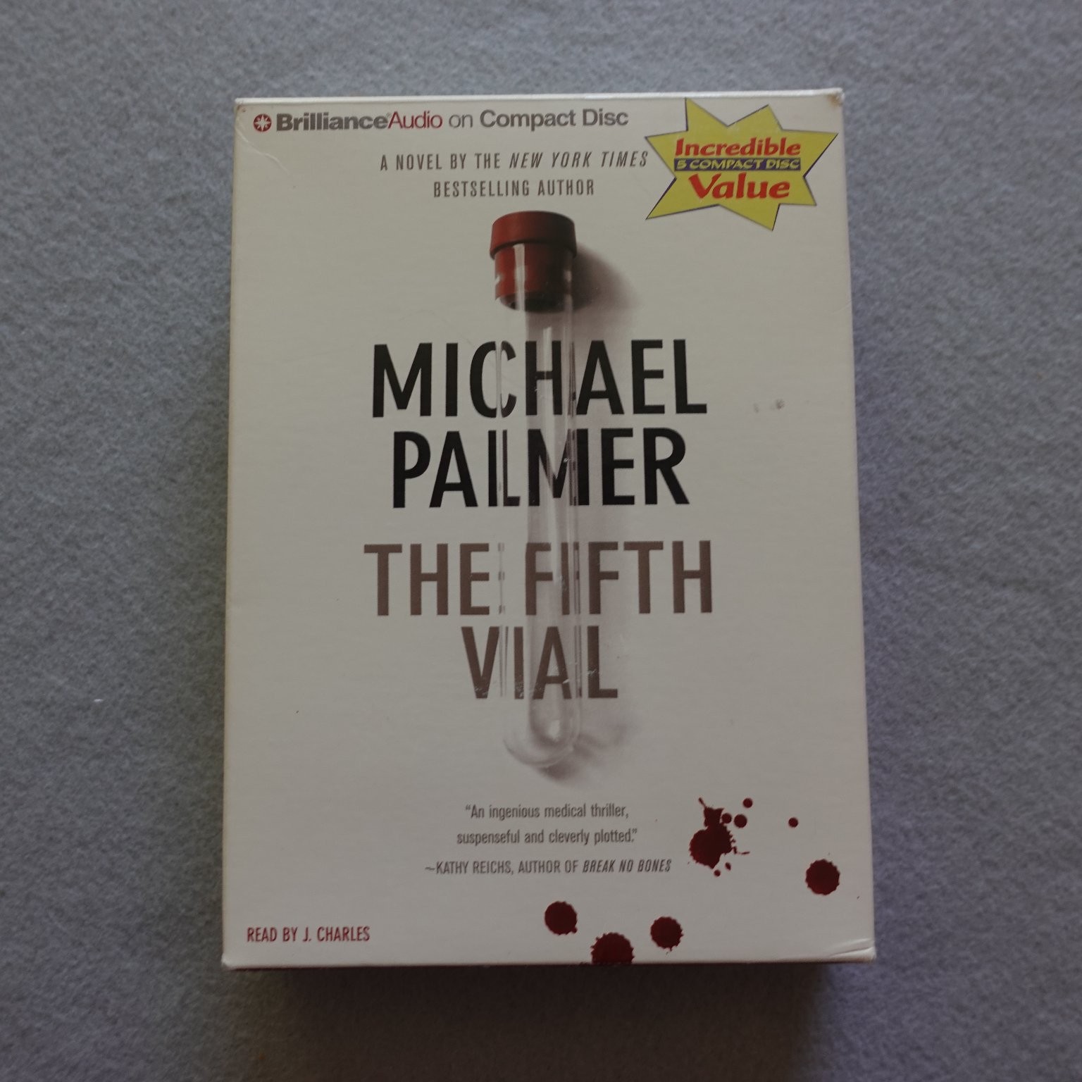 The Fifth Vial by Michael Palmer Audiobook CDs 5 Discs