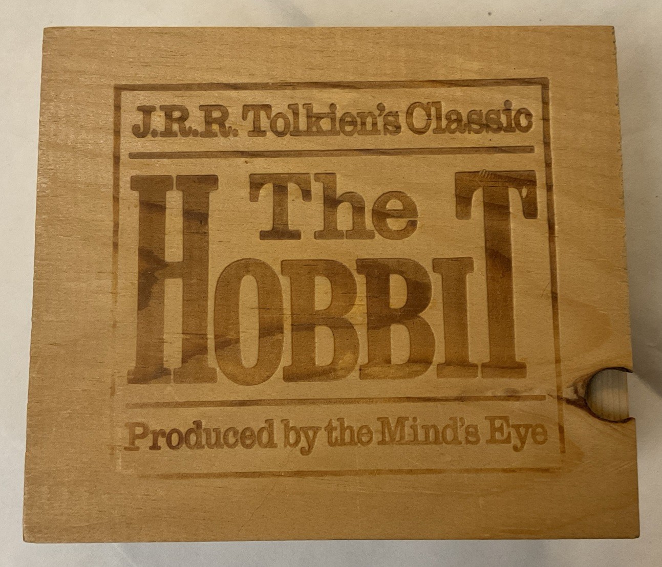 The Hobbit J.R.R. Tolkien Cassette Tape Set Dramatized Mind’s Eye Wood Box