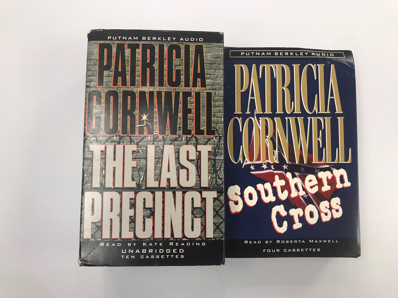 Lot of 2 Patricia Cornwell Audiobooks Cassette Tape The last precinct and Cross