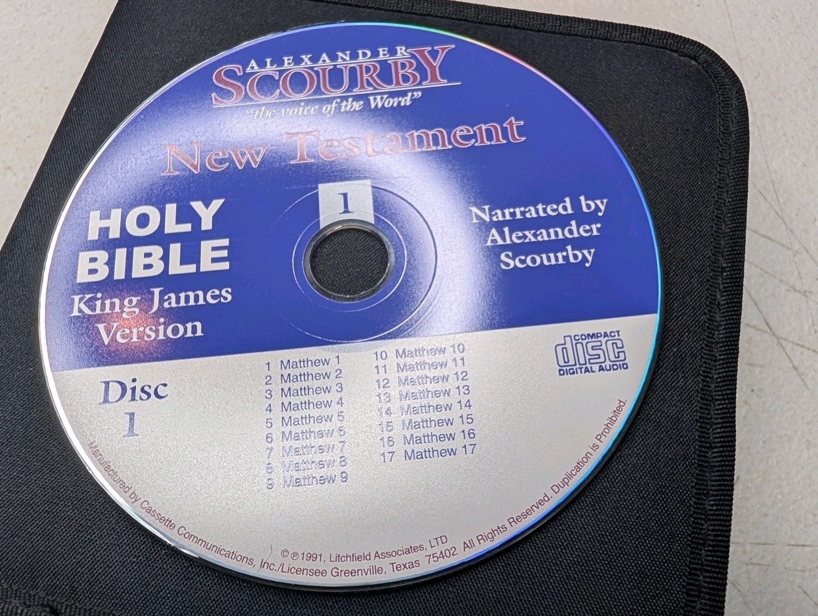KJV NT on CD Dramatized by Alexander Scourby (2004, Compact Disc) Loose In Case