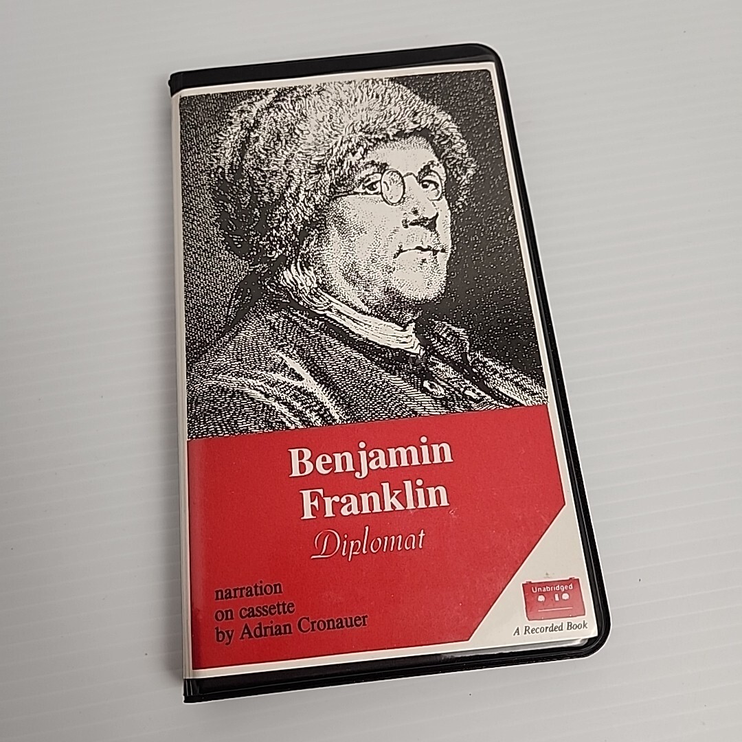 AUDIO BOOK Benjamin Franklin Diplomat 4 hrs 30 mins. 3 CASSETTES 1987