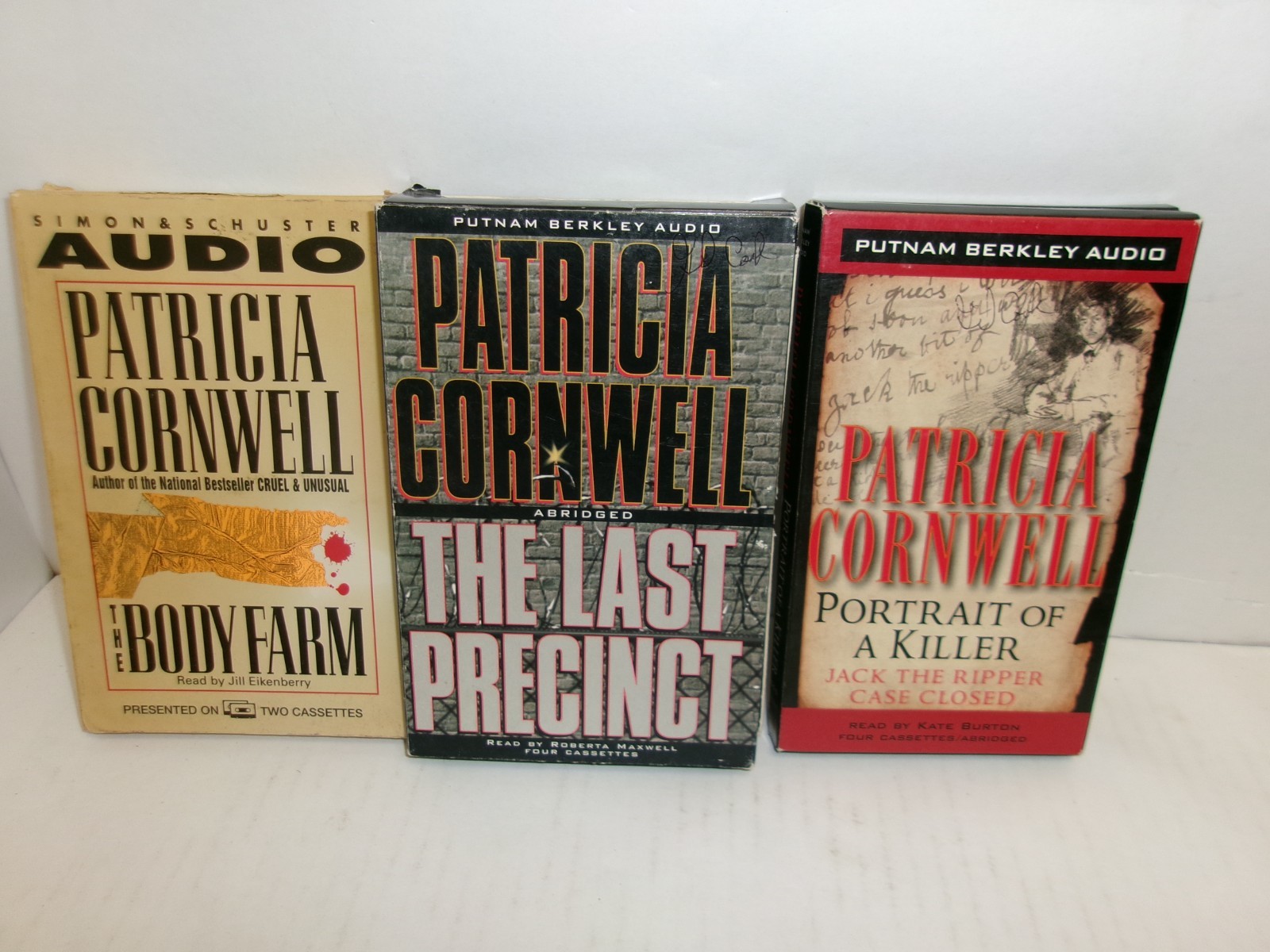 Lot of 3 Patricia Cornwell Audiobook On Cassette Tape ~ Ships Boxed