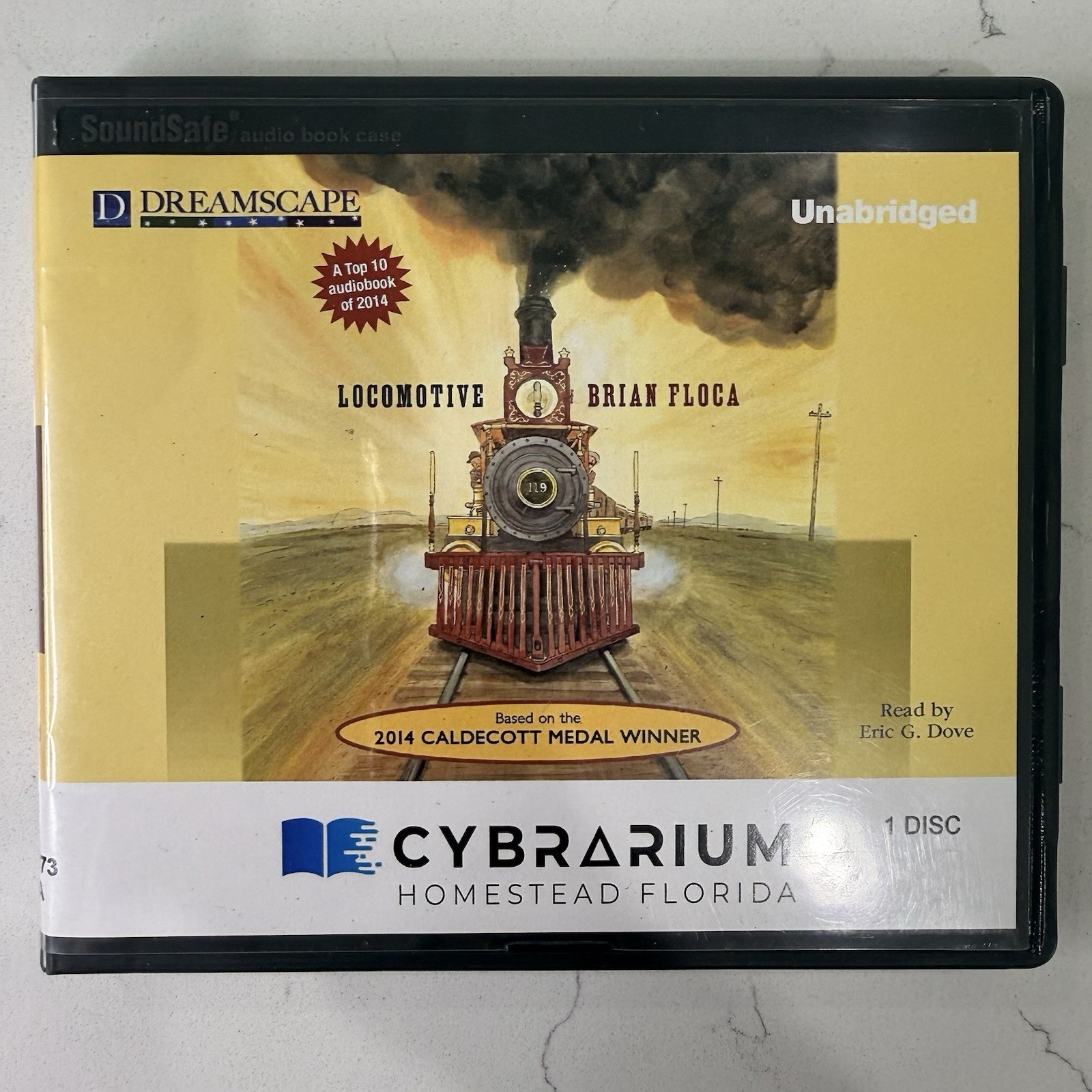 Locomotive Audiobook CD Brian Floca Unabridged Dreamscape