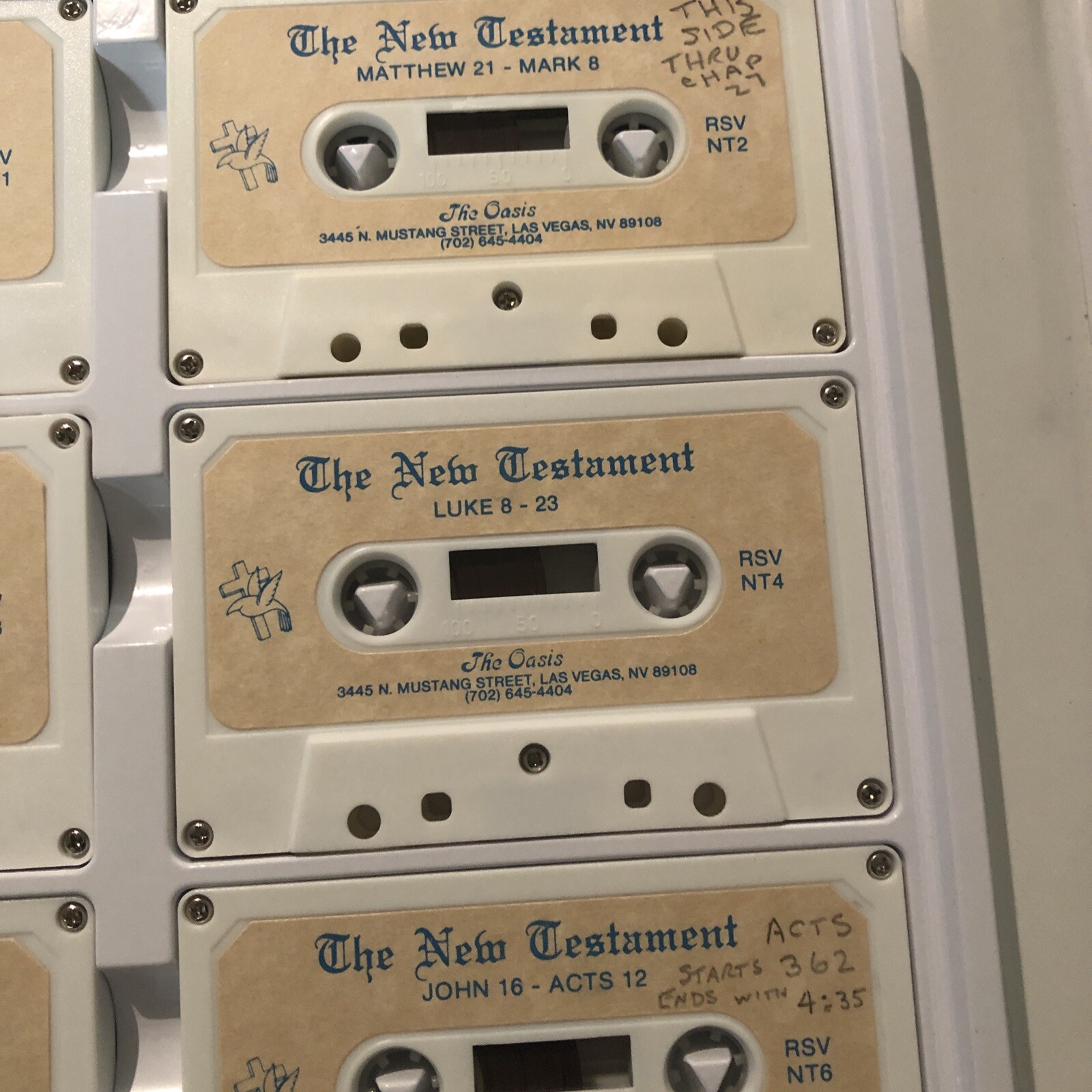 The New Testament 12 Audio Cassette Tapes/Set 1985 by The Oasis Complete