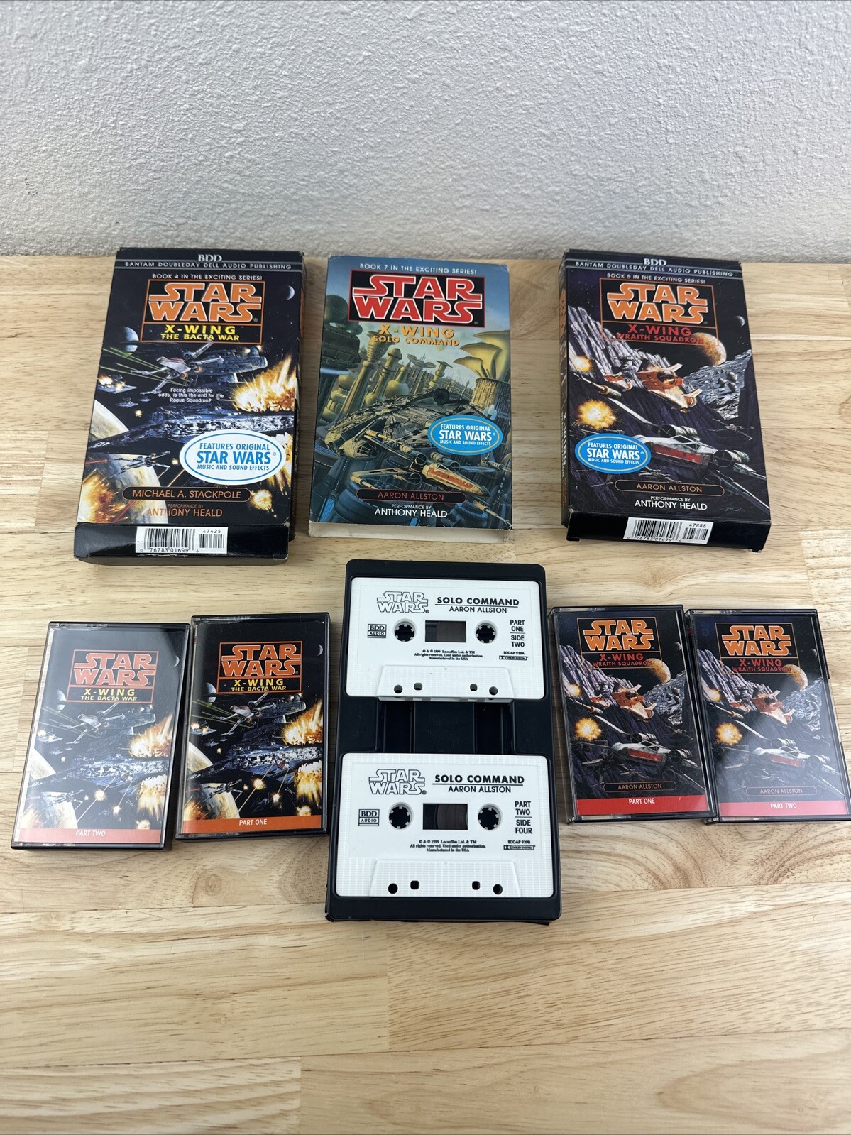 Star Wars X-Wing The Bacta War, Wraith Squadron, Solo Command Audiobook Lot