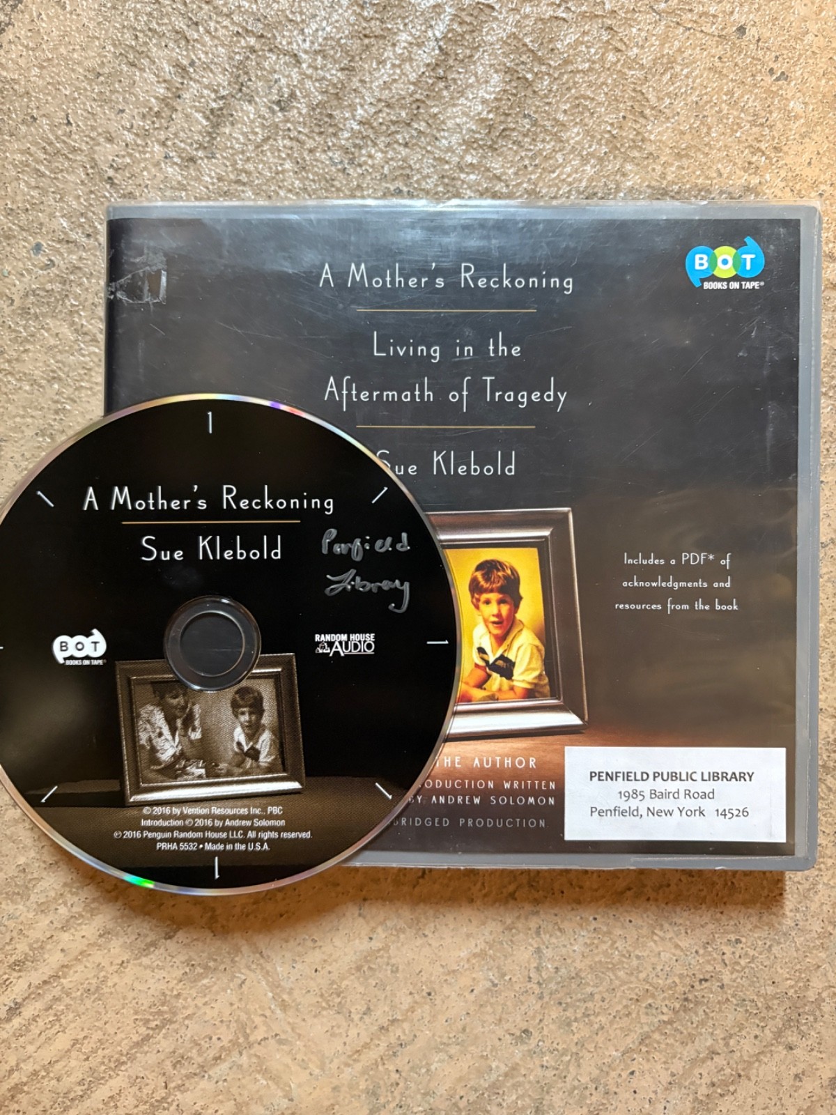 Mother’s Reckoning Living in the Aftermath of Tragedy by Klebold (2016 audio Cd)
