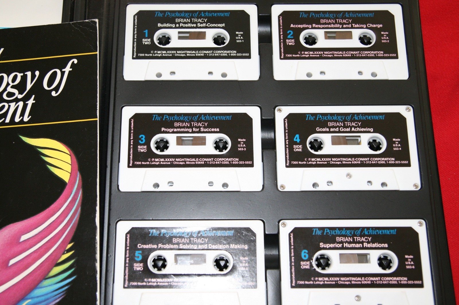 Brian Tracy THE PSYCHOLOGY OF ACHIEVEMENT 6 Cassette Tape Course with Booklet