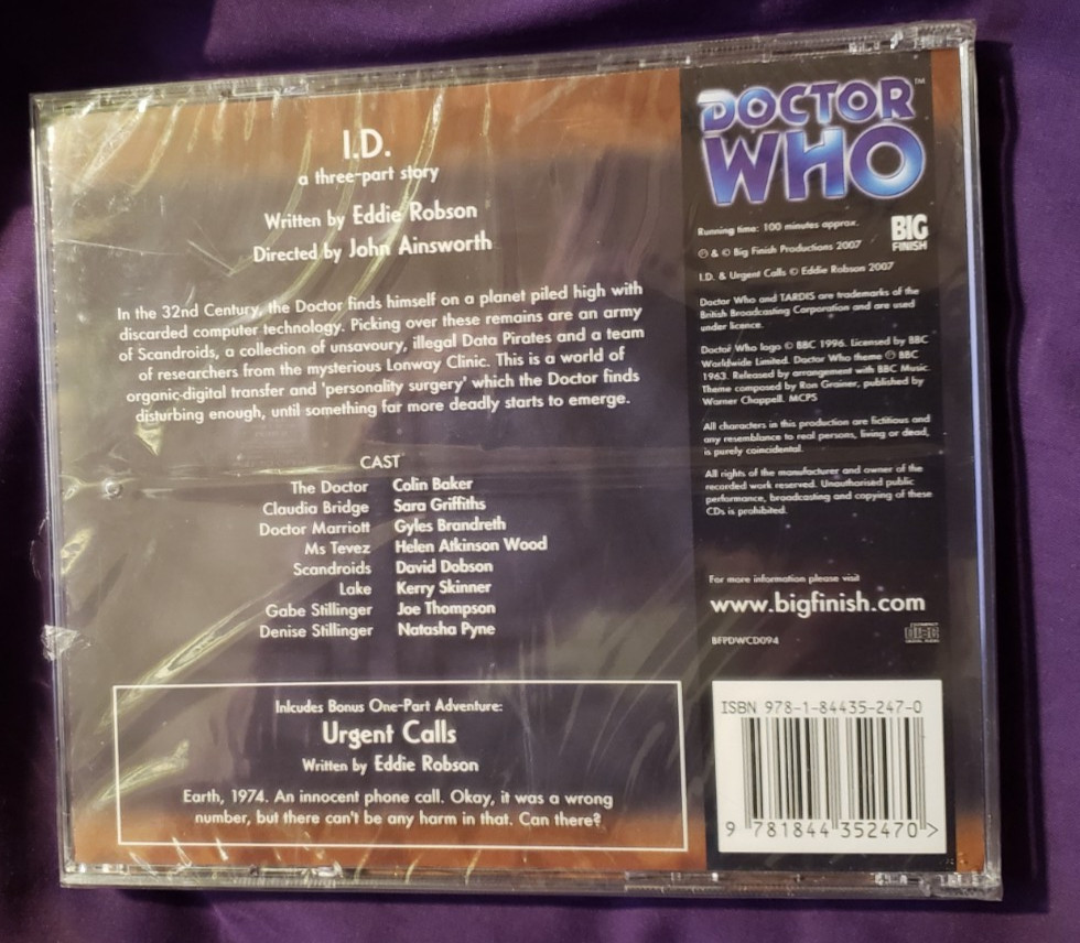 Doctor Who #94 Main Range Big Finish 6th Doctor Colin Baker SEALED NEW OOP