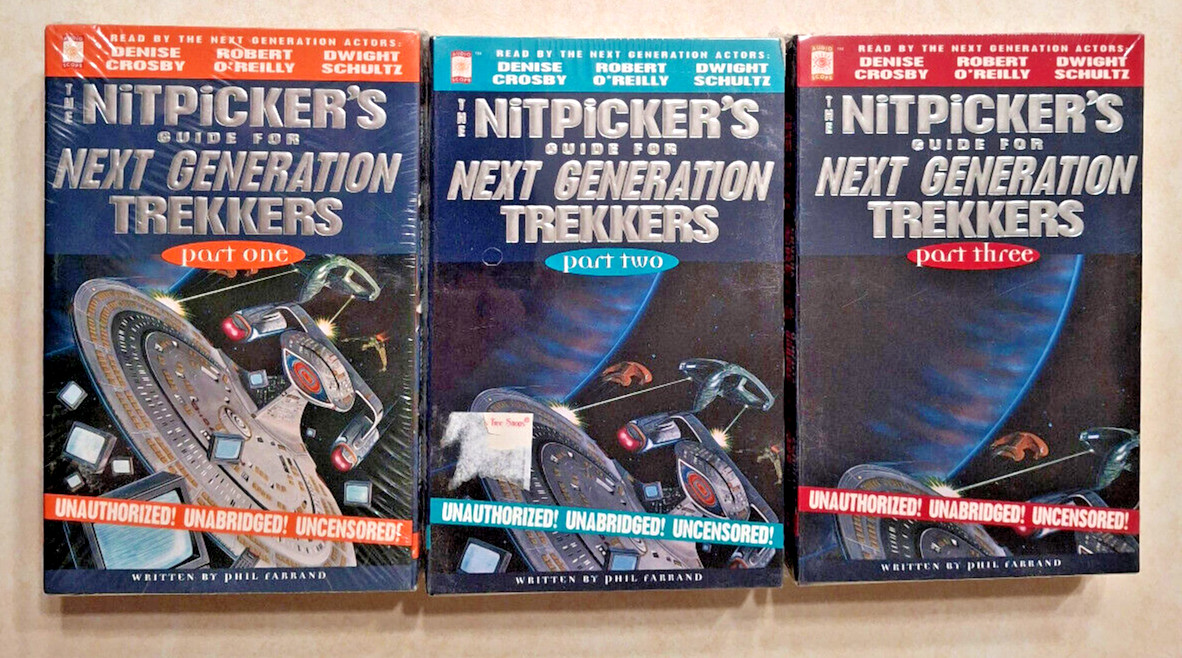 Star Trek Nitpickers Guide for Next Generation Trekkers 1-3 Audiobooks Tapes NEW