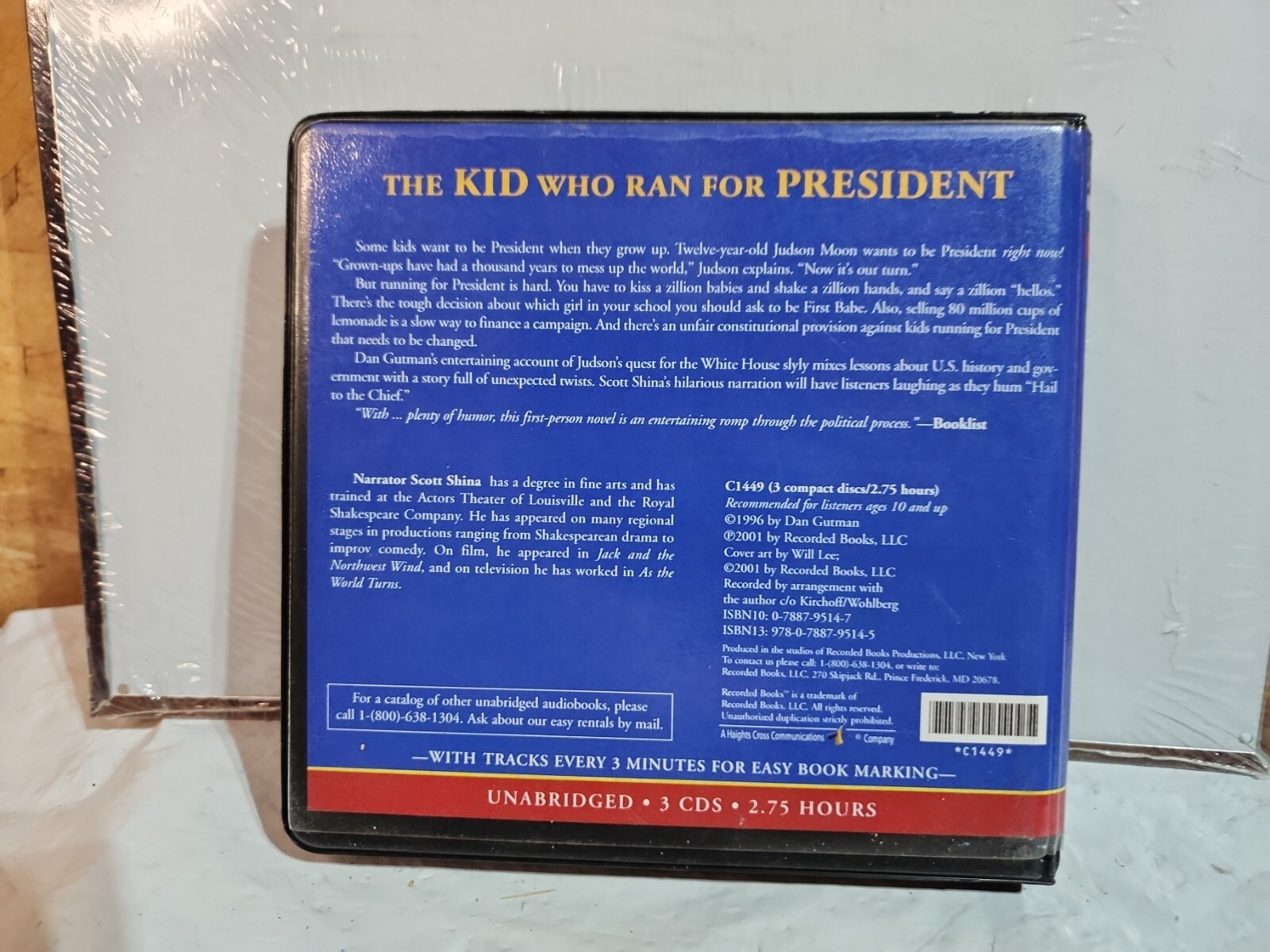 The KID Who Ran For PRESIDENT 2001 Recorded AUDIO Book on 3 CD Scott Shina