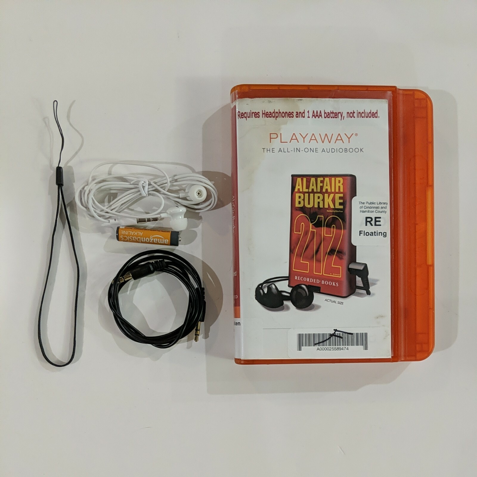 212 By Alafair Burke Unabridged Audiobook Playaway Headphones Battery Aux Cable