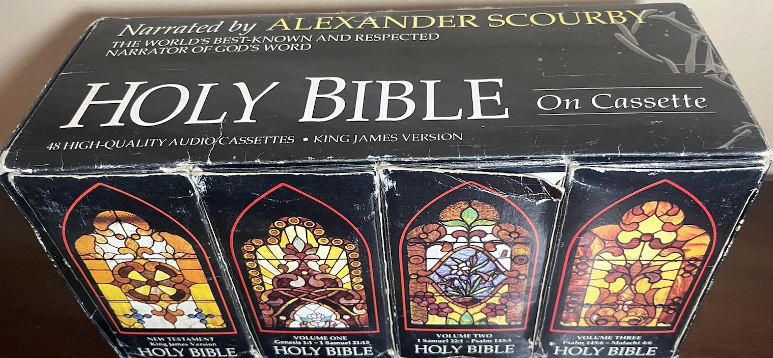 Alexander Scourby Holy Bible Cassettes Cardboard Boxset 1974