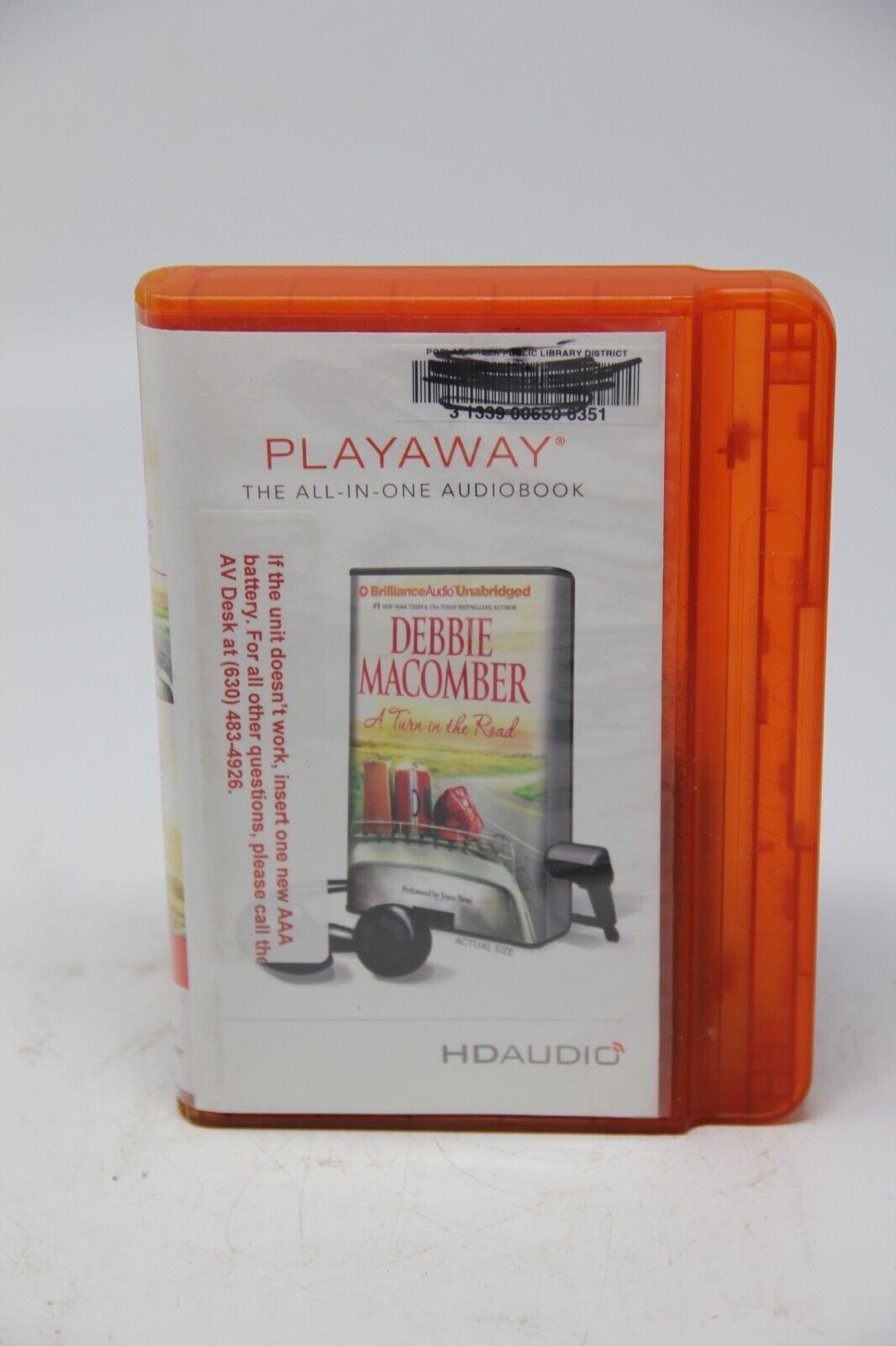 Playaway Audio Book, «A TURN IN THE ROAD» by Debbie Macomber